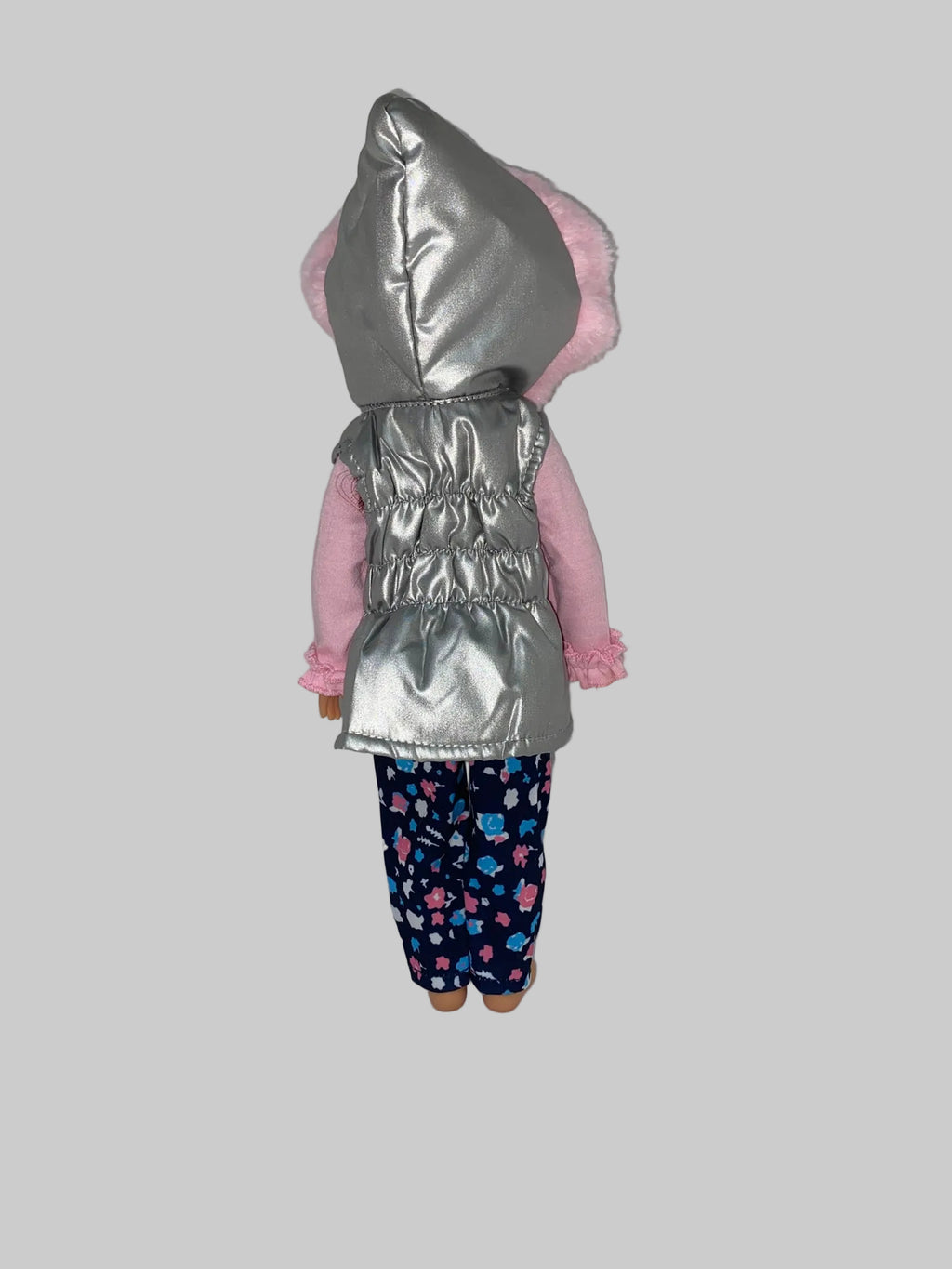 14.5 Silver and Pink Puffer Set | 14.5" Doll Clothes | Fits 14.5in Slim Body