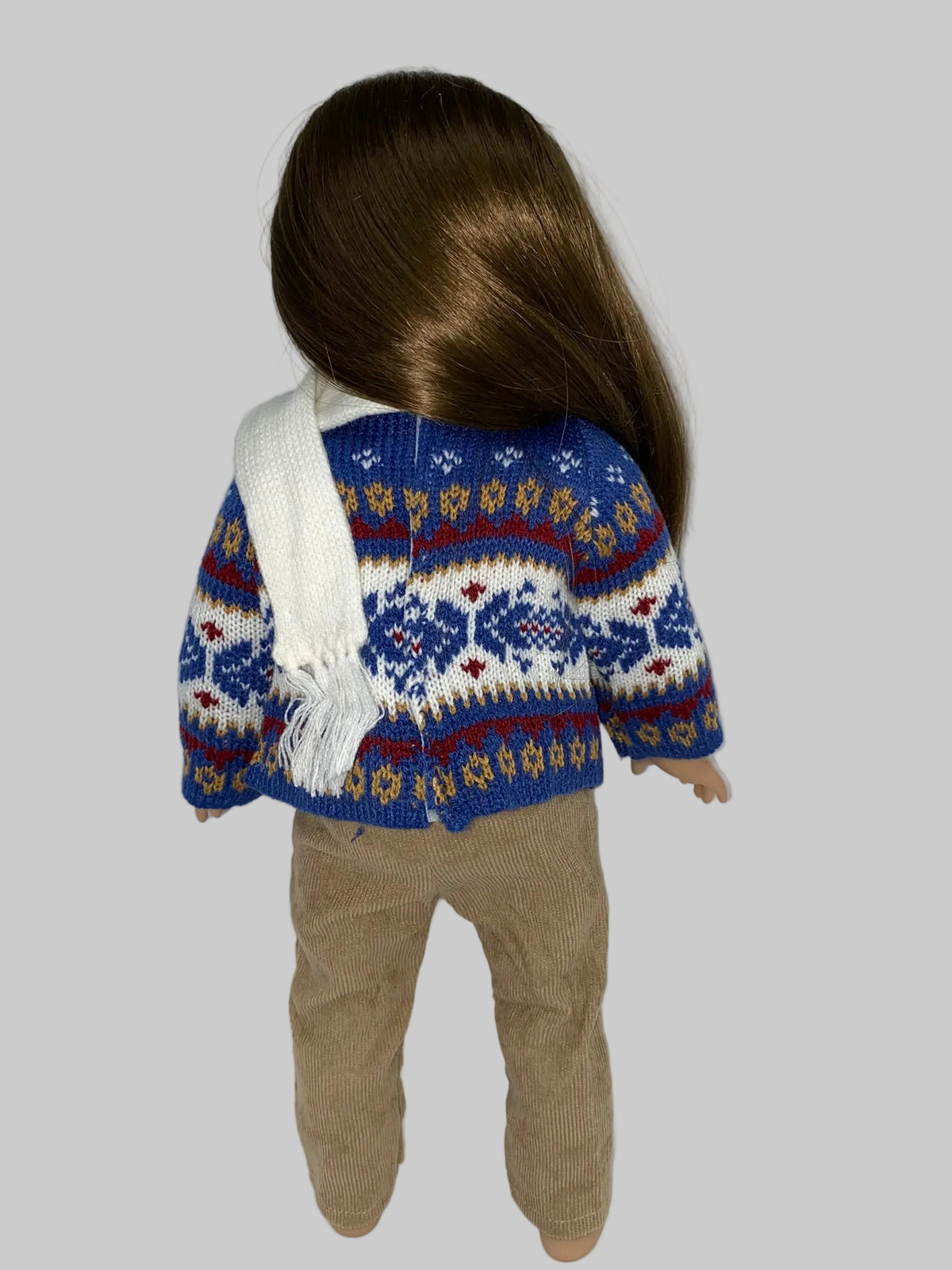 18" 3pc Blue Sweater Set with Pants | Fits Most 18" Dolls | 18 Inch Doll Clothes