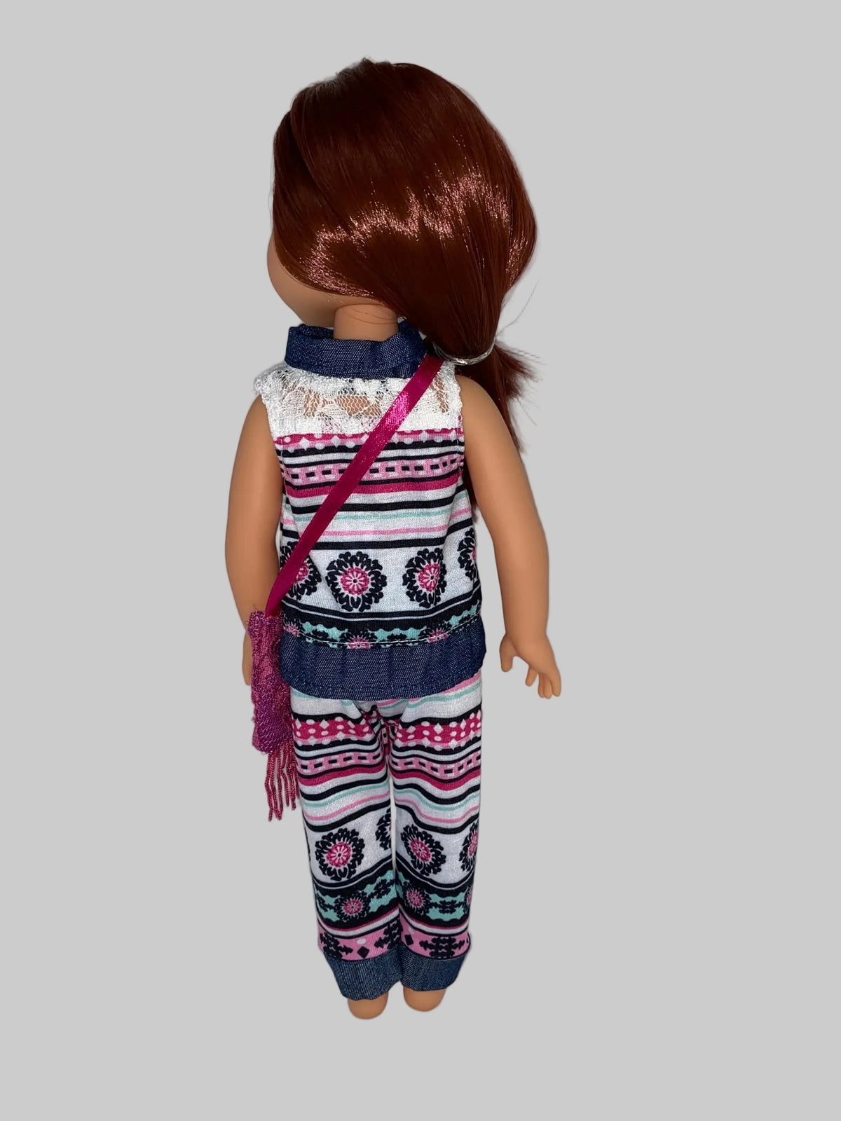 14.5" Hot Pink Graphic Print Pants Set | Fits 14.5 in Slim Body Dolls