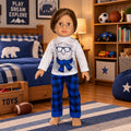 "Cool Bear" Buffalo Plaid PJs | Fits Most 18" Girl Doll | 18 Inch Doll Clothes