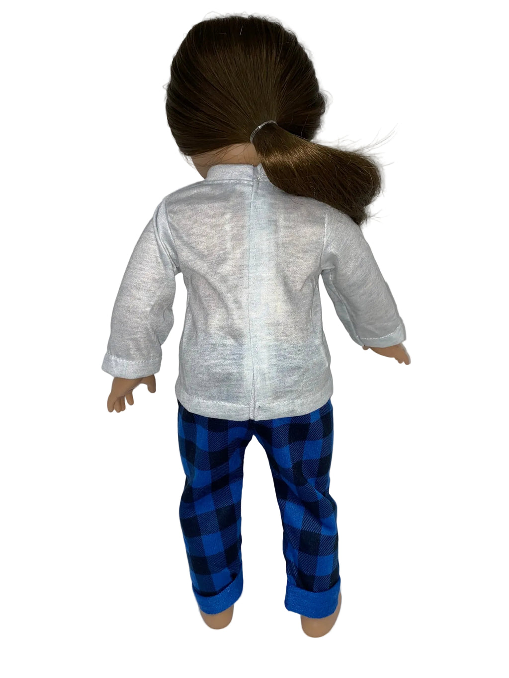 "Cool Bear" Buffalo Plaid PJs | Fits Most 18" Girl Doll | 18 Inch Doll Clothes