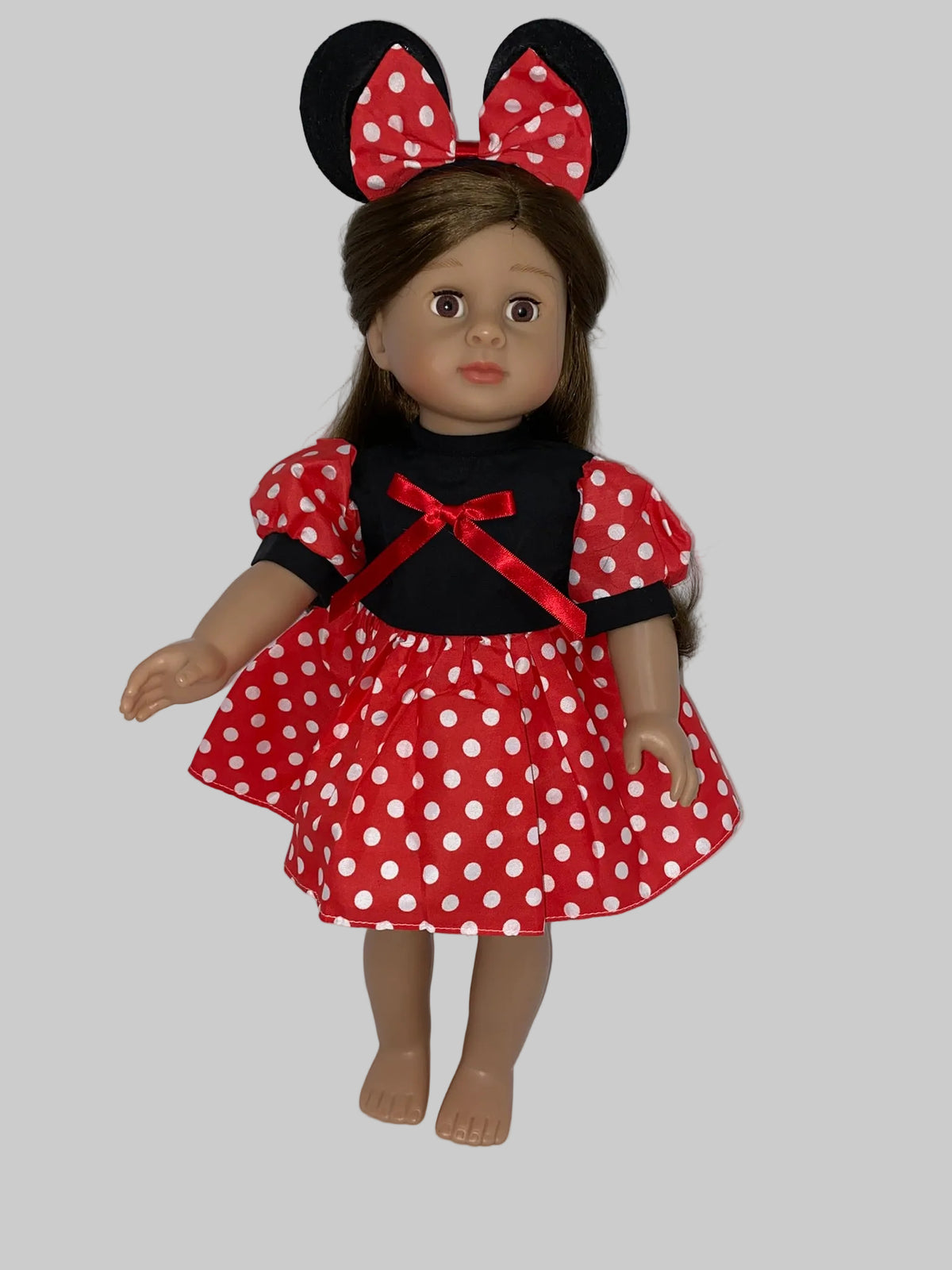 Red Little Mouse Dress Set  | Fits Most 18" Girl Dolls | 18 Inch Doll Clothes