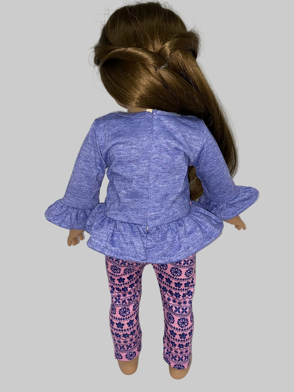Lavender Fox Print Pants Set | Fits Most 18" Girl Dolls | 18 Inch Doll Clothes