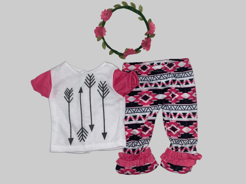 Hot Pink Graphic Print Pants Set | Fits Most 18" Dolls | 18 Inch Doll Clothes