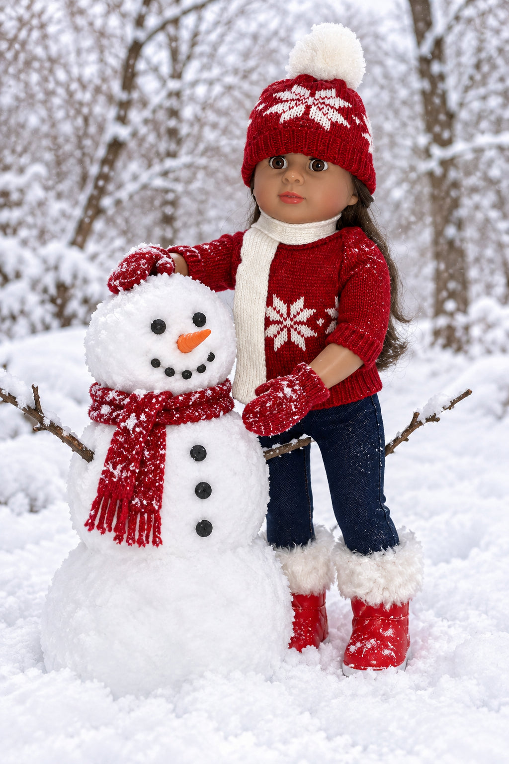 18" 5pc Sweater Set with Leggings | Fits Most 18" Dolls | 18 Inch Doll Clothes