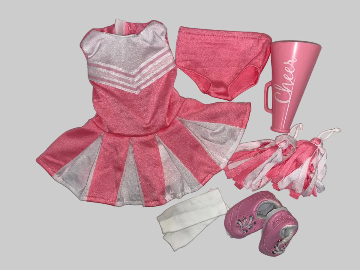 Pink and White Cheerleader Outfit | Fits Most 18" Girl Dolls