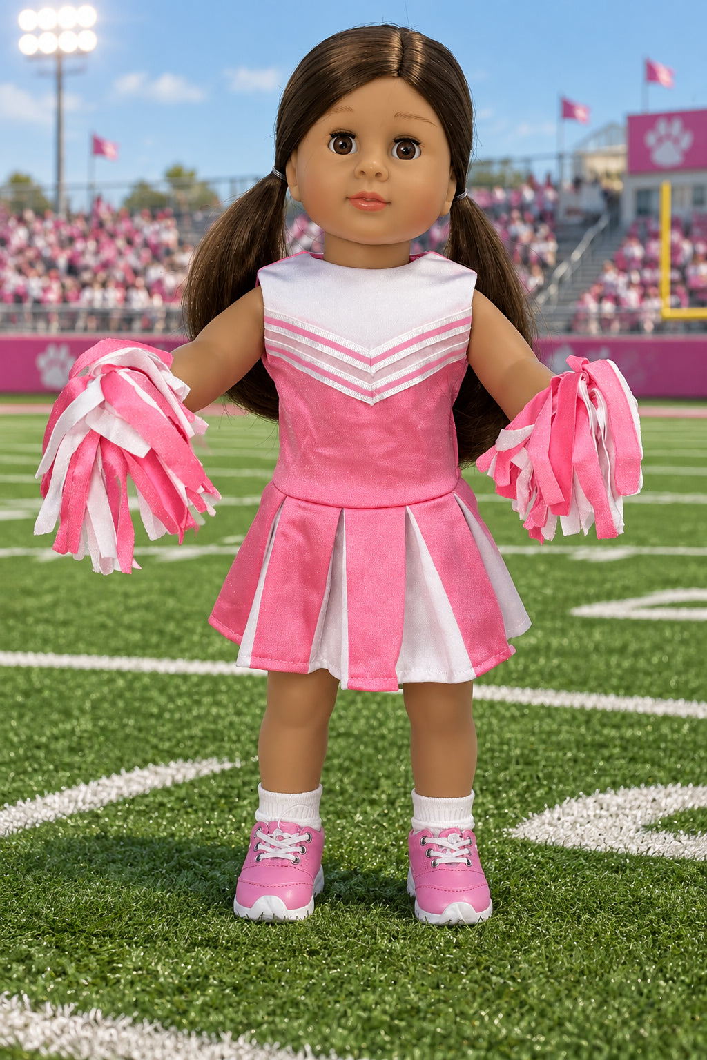 Pink and White Cheerleader Outfit | Fits Most 18" Girl Dolls