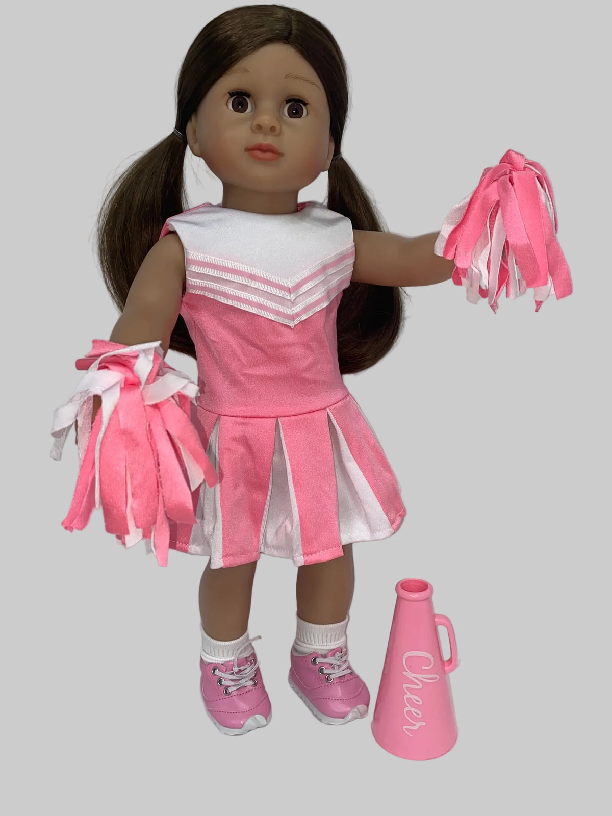 Pink and White Cheerleader Outfit | Fits Most 18" Girl Dolls