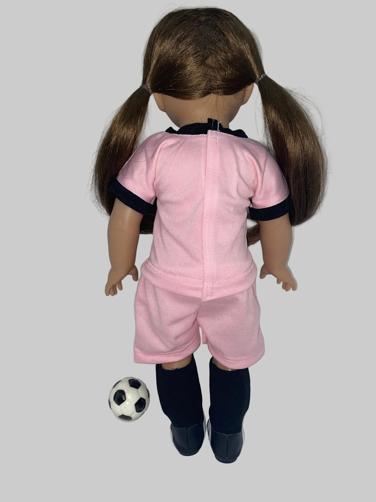 Pink and Black Soccer Set with Ball | Fits Most 18" Dolls | 18 Inch Doll Clothes