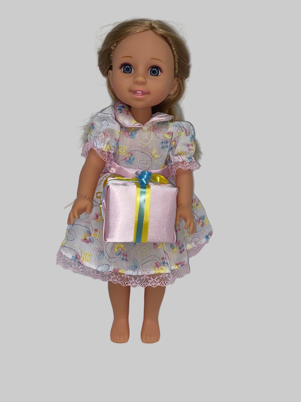14.5" Birthday Party Dress with Gift Box| 14.5" Clothes | 14.5 in Slim Body Doll