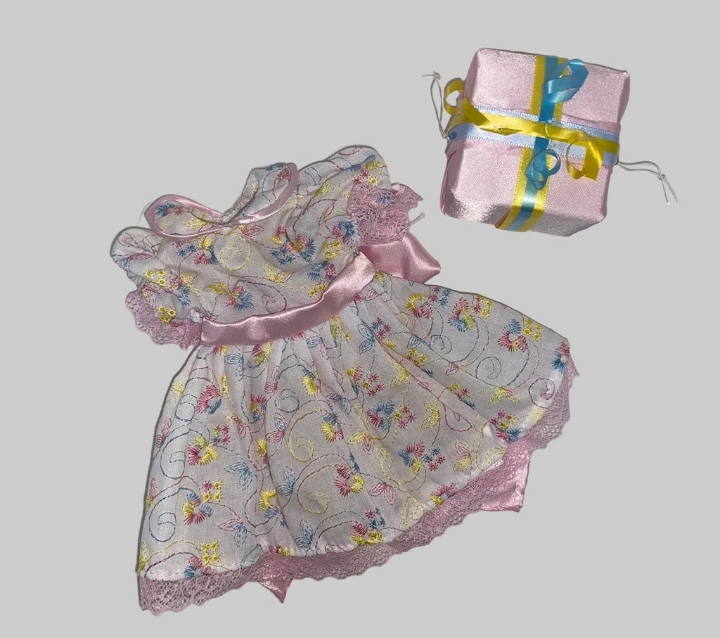 14.5" Birthday Party Dress with Gift Box| 14.5" Clothes | 14.5 in Slim Body Doll