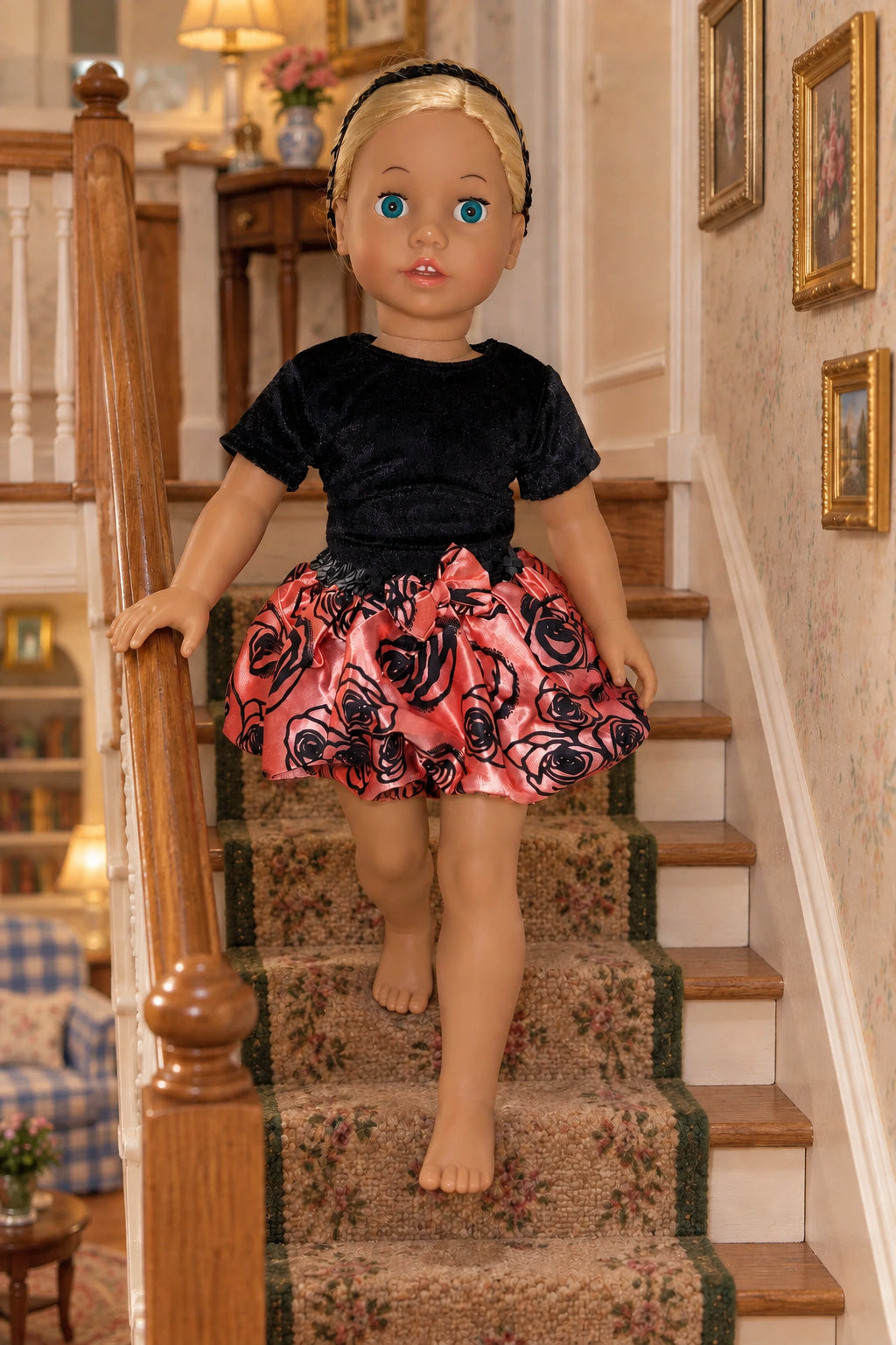 Velvet and Satin Party Bubble Skirt Set | Fits Most 18" Girl Dolls