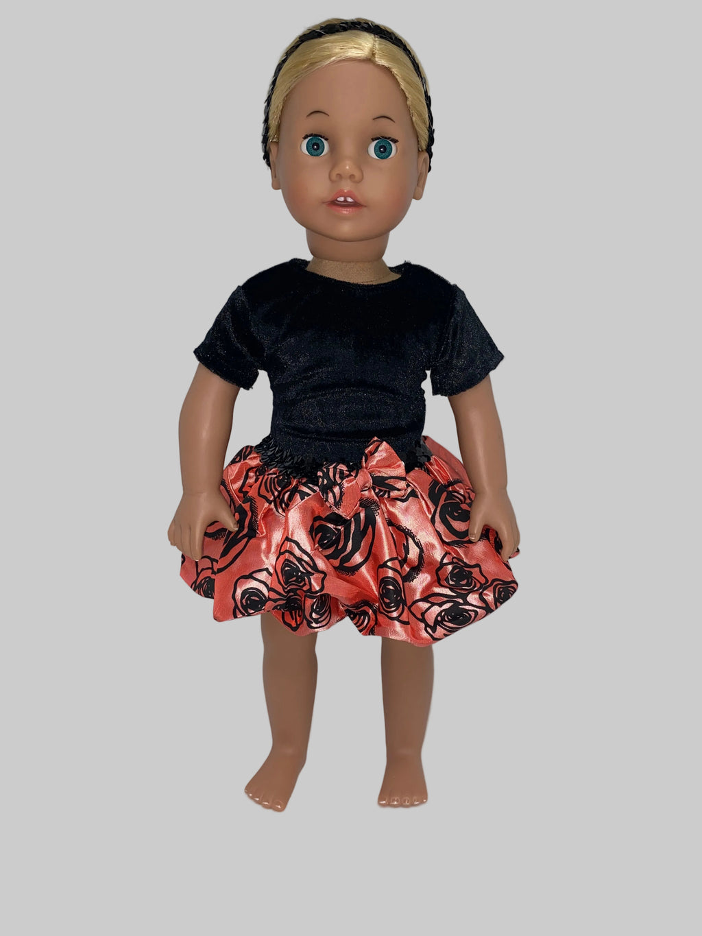 Velvet and Satin Party Bubble Skirt Set | Fits Most 18" Girl Dolls