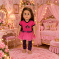 Pink and Black Princess Pants Set | Fits Most 18" Dolls | 18 Inch Doll Clothes
