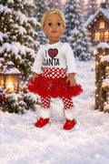 I Love Santa Pants Set  | Fits Most 18" Dolls | 18 Inch Doll Clothes