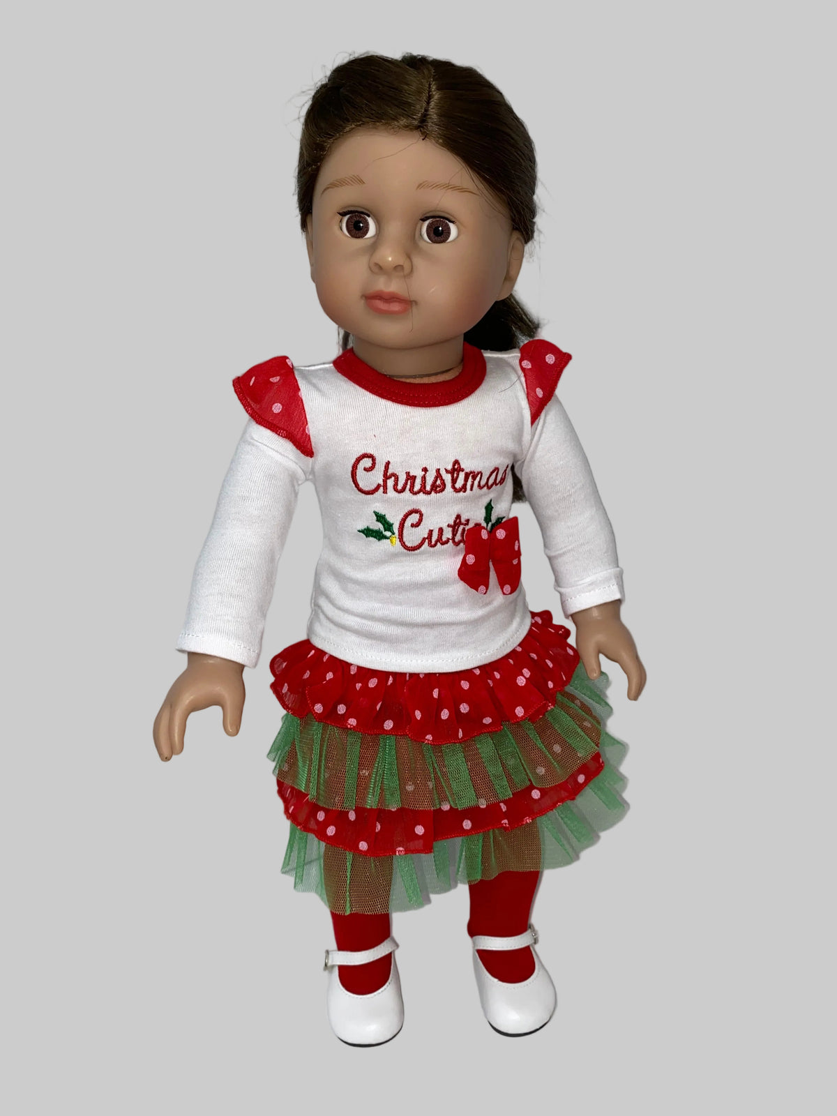 "Christmas Cutie" Skirt Set | Fits Most 18" Girl Dolls | 18 Inch Doll