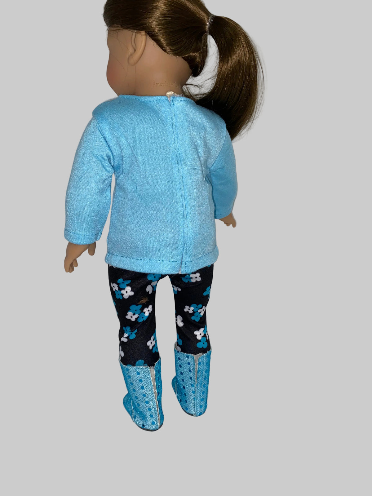 Blue Heart Glitter Pants Set | Fits Most 18" Girl Dolls | 18 Inch Doll Clothes