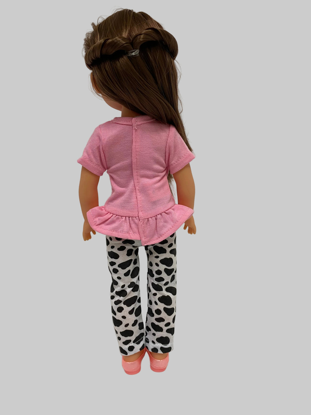 14.5" Pink Dalmatian Pants Set | 14.5" Doll Clothes | Fits 14.5 in Slim Body