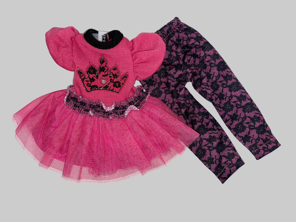 14.5" Hot Pink Princess Pants Set | 14.5" Doll Clothes | Fits 14.5 in Slim Dolls