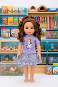14.5" Purple Pets Skirt Set | 14.5" Doll Clothes | Fits 14.5 in Slim Body Dolls