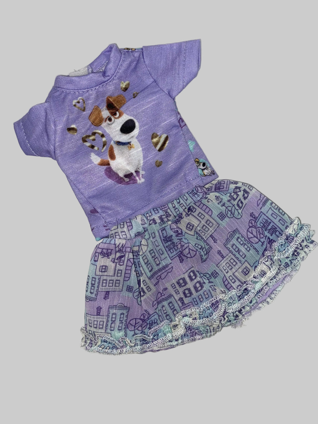 14.5" Purple Pets Skirt Set | 14.5" Doll Clothes | Fits 14.5 in Slim Body Dolls