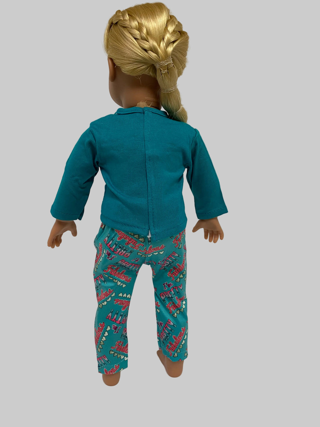 Teal "Pretty Fabulous" Pajamas | Fits Most 18" Girl Dolls | 18 Inch Doll Clothes
