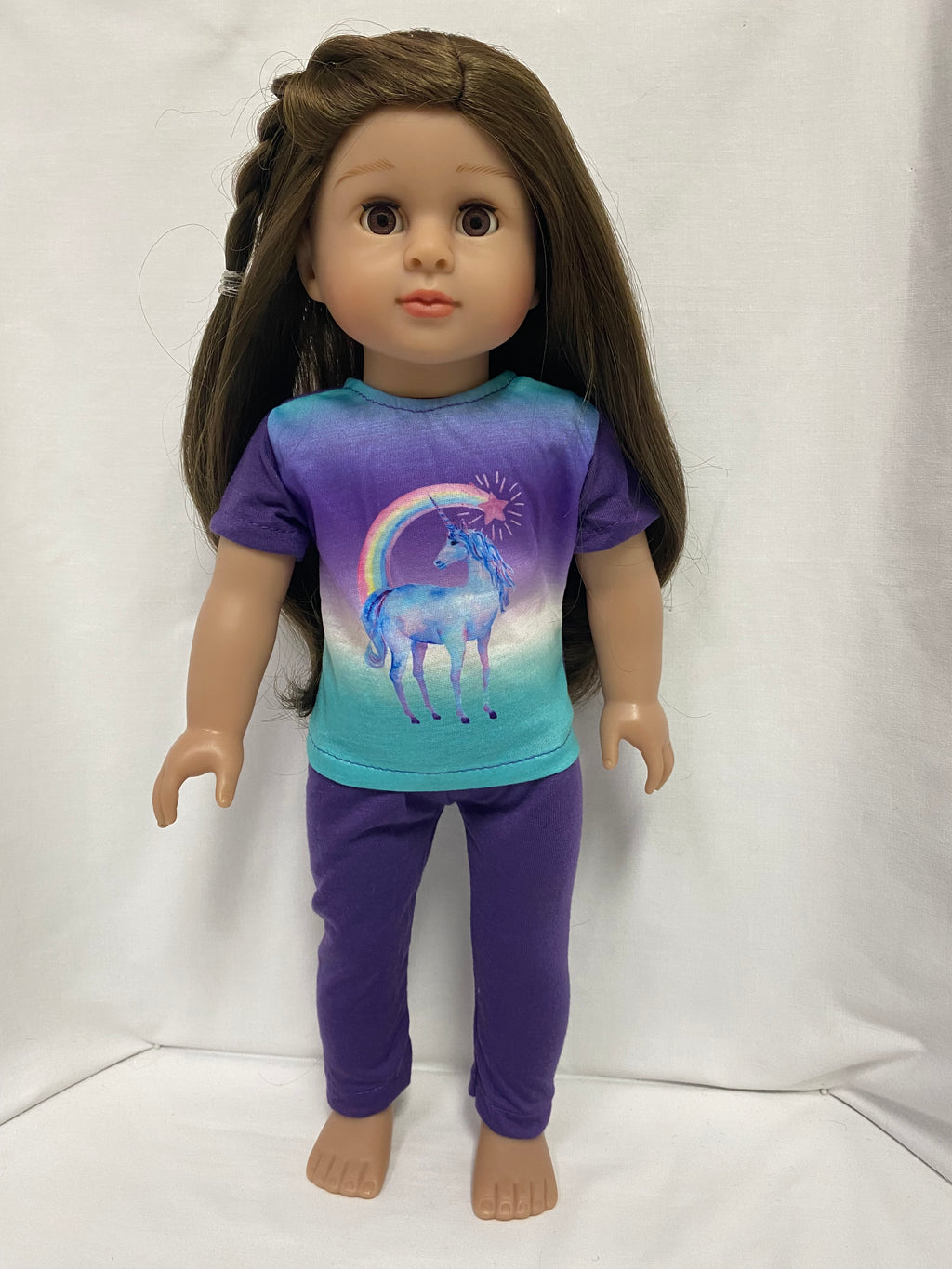 18" Purple Unicorn Pants Set | Fits Most 18" Girl Dolls | 18 Inch Doll Clothes
