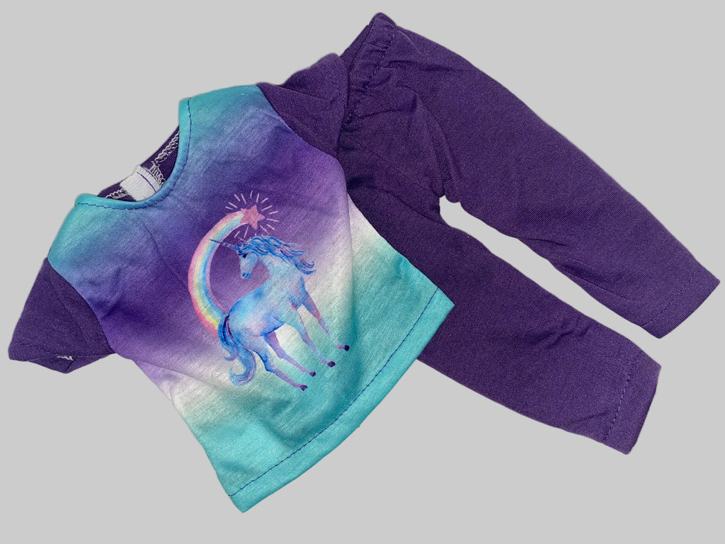 18" Purple Unicorn Pants Set | Fits Most 18" Girl Dolls | 18 Inch Doll Clothes