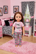 14.5 Zebra and Heart PJs | 14.5" Doll Clothes | Fits 14.5 in Slim Body