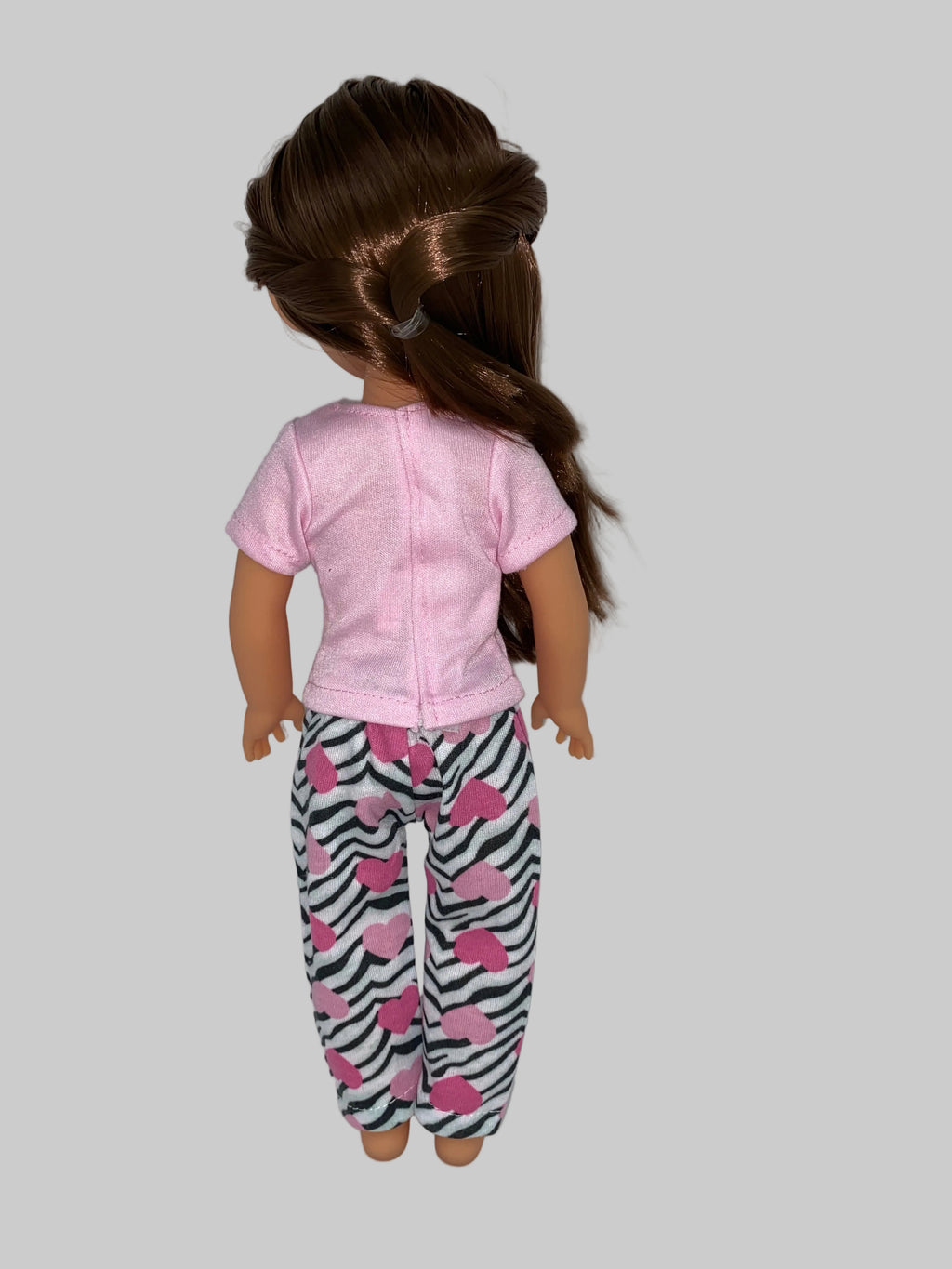 14.5 Zebra and Heart PJs | 14.5" Doll Clothes | Fits 14.5 in Slim Body