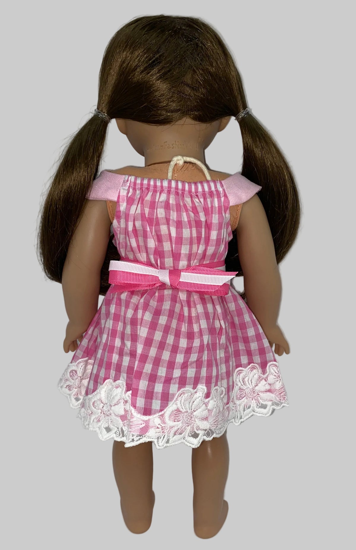 Pink or Blue Gingham Dress | Fits Most 18" Girl Dolls | 18 Inch Doll Clothes