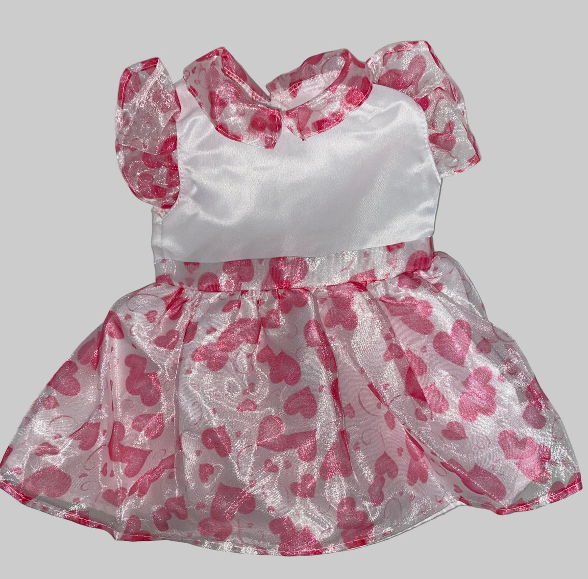 Pink and White Heart Print Dress  | Fits Most 18" Dolls | 18 Inch Doll Clothes