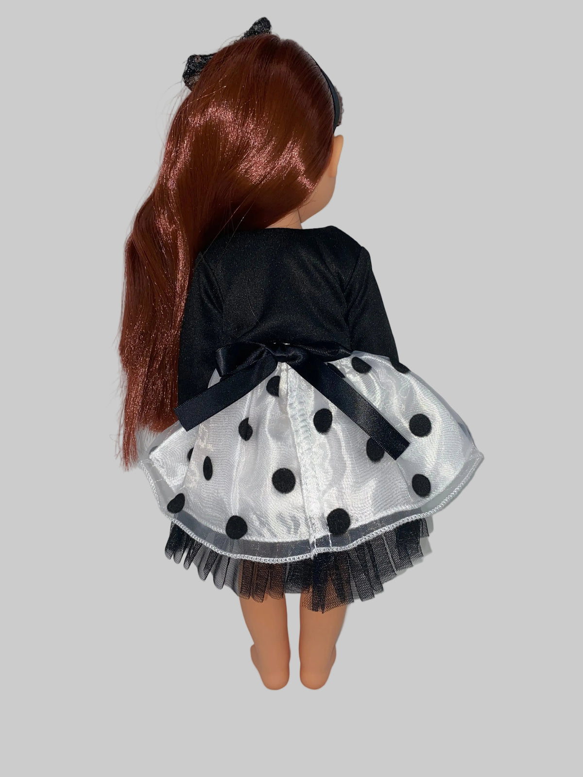 14.5" Black and White Polka Dot Dress Set | 14.5" Doll  | Fits 14.5 in Slim Body