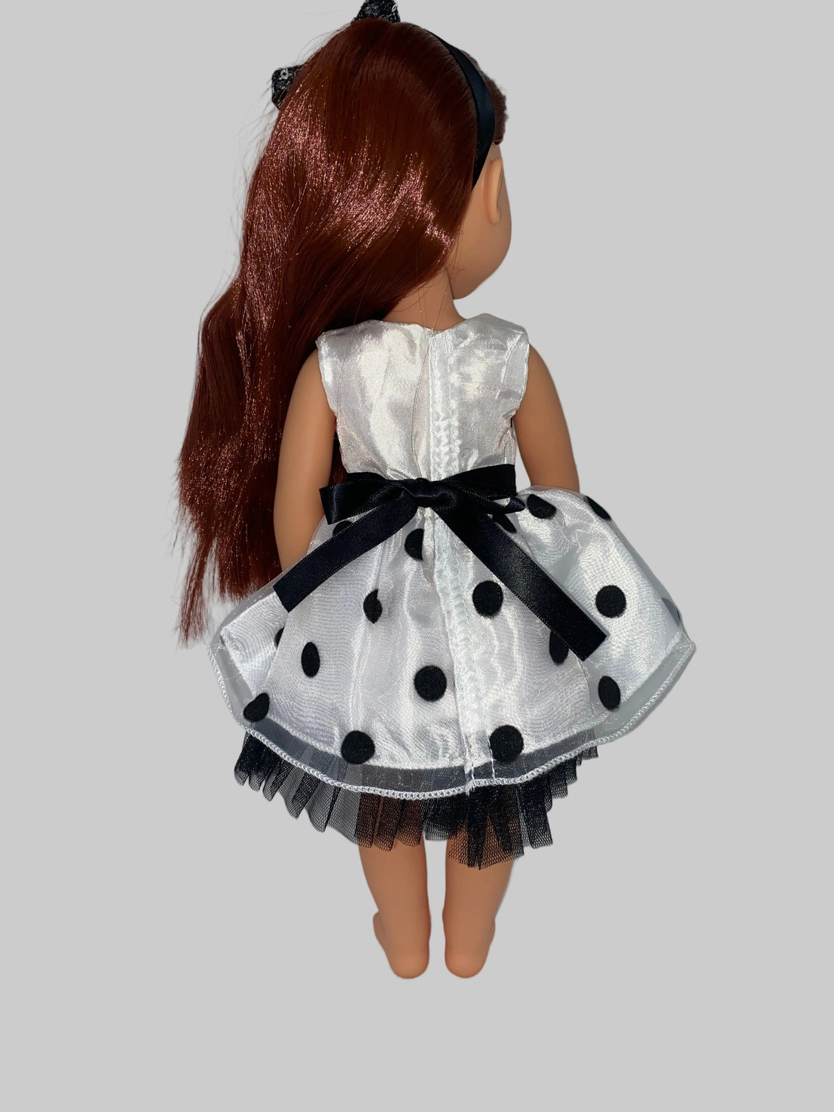 14.5" Black and White Polka Dot Dress Set | 14.5" Doll  | Fits 14.5 in Slim Body