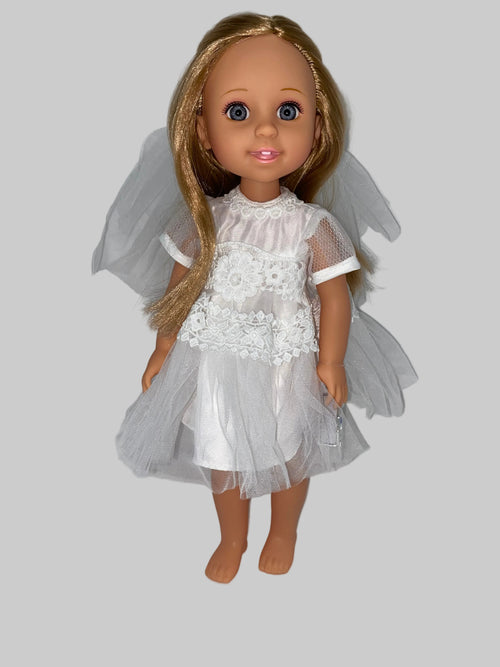 14.5" Communion Dress with Veil | 14.5" Doll Clothes for Slim Body Dolls
