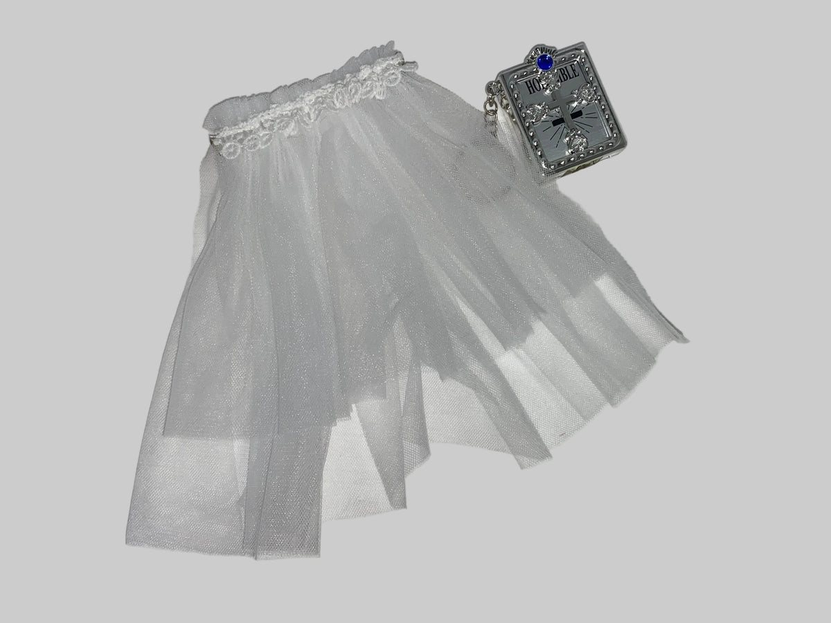 14.5" Communion Dress with Veil | 14.5" Doll Clothes for Slim Body Dolls
