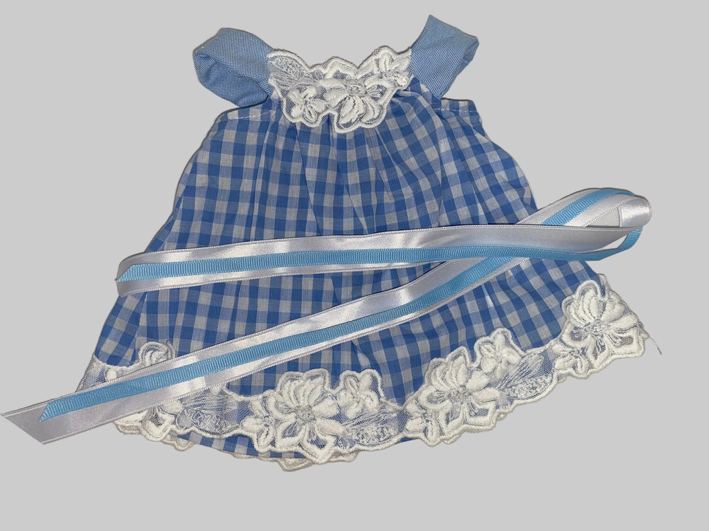 Pink or Blue Gingham Dress | Fits Most 18" Girl Dolls | 18 Inch Doll Clothes