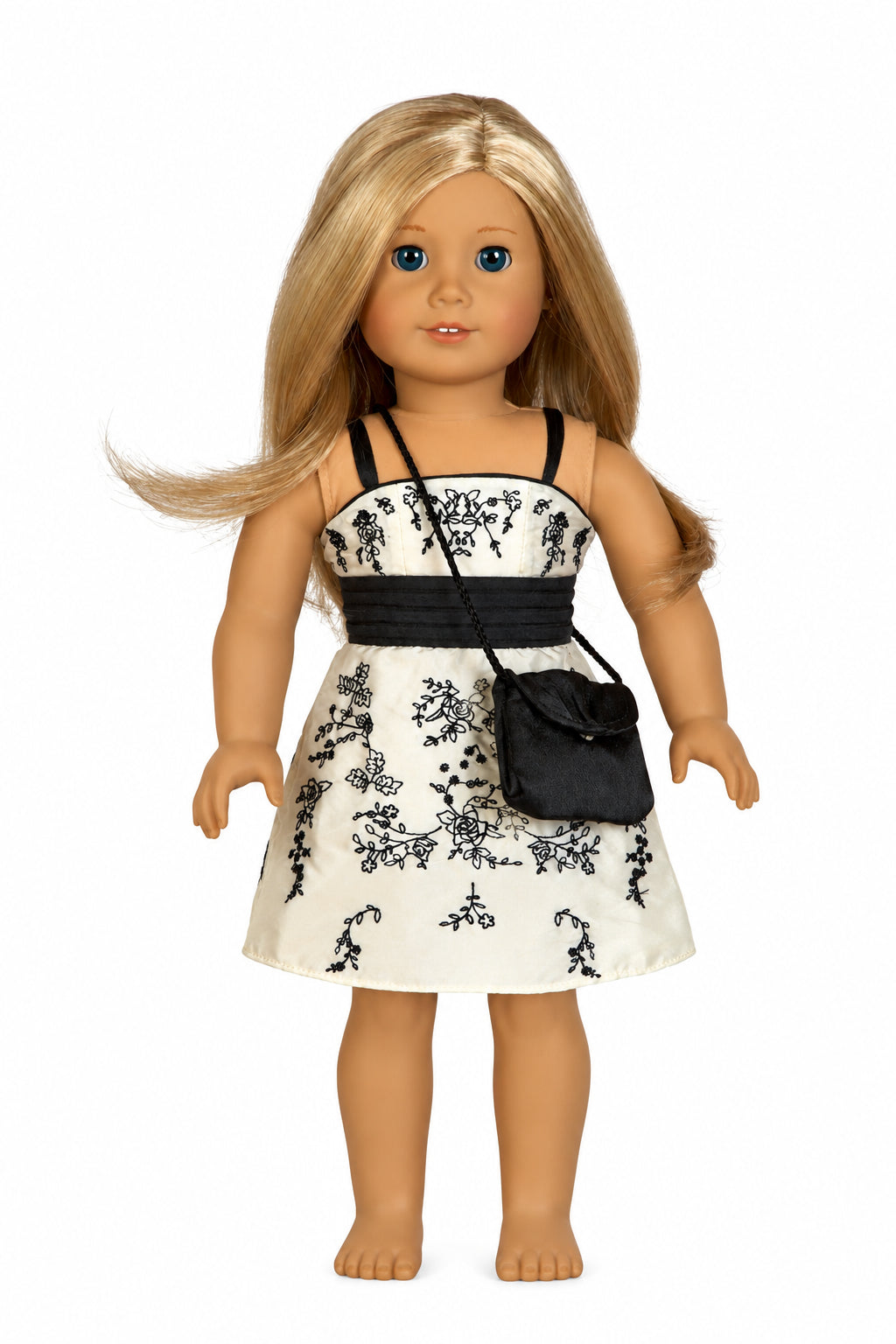 Ivory Dress with Handbag | Fits Most 18" Girl Dolls | 18 Inch Doll Clothes