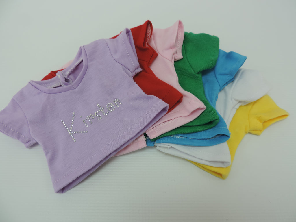 Rhinestone Name T-Shirt | Fits Most 18" Dolls | 18 Inch Doll Clothes