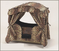 Lazy Paws Designer Canopy Pet Bed - Cheetah Print w/Gold Frame