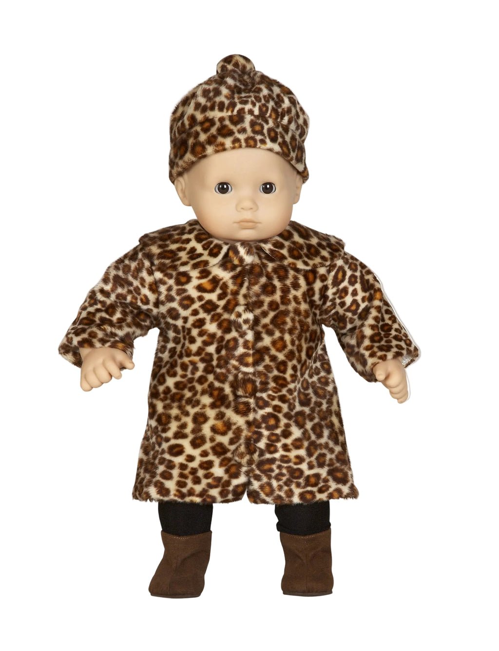 Leopard Coat Set | Fits Most 15" Baby Dolls | 15 Inch Doll Clothes
