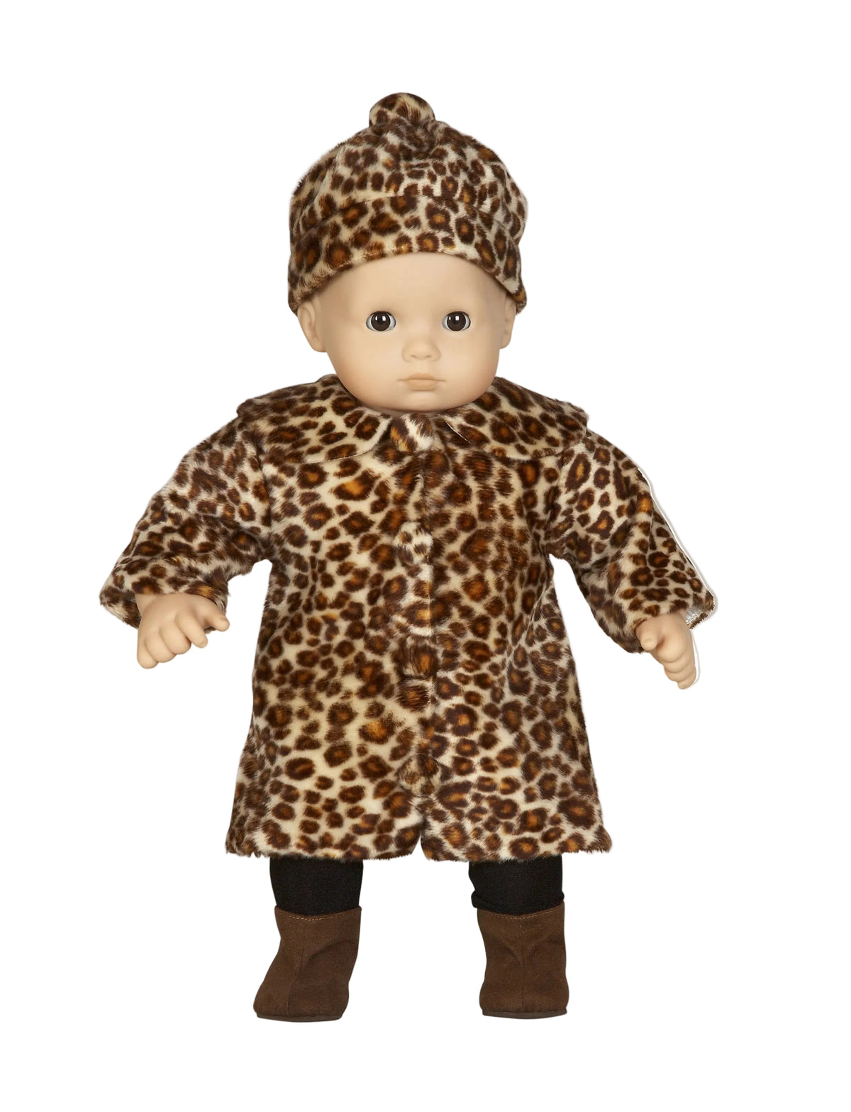 Leopard Coat Set | Fits Most 15" Baby Dolls | 15 Inch Doll Clothes