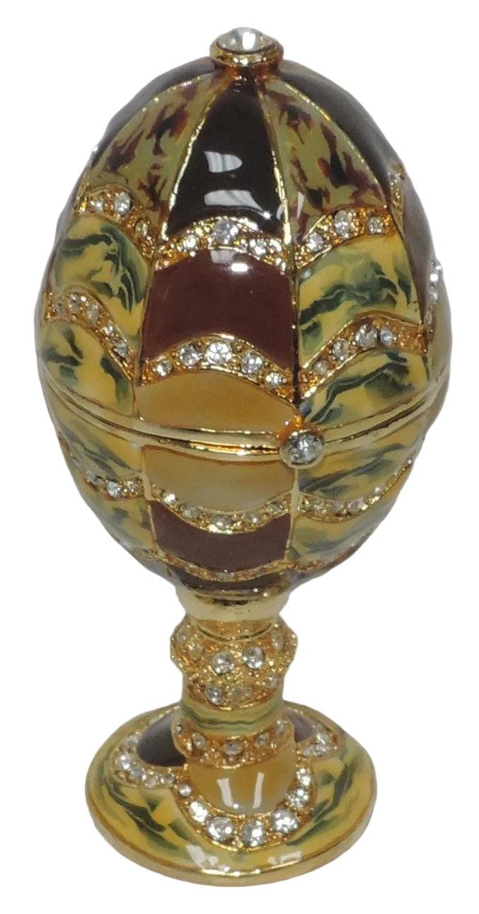 Ornate Egg on Pedestal Trinket Box