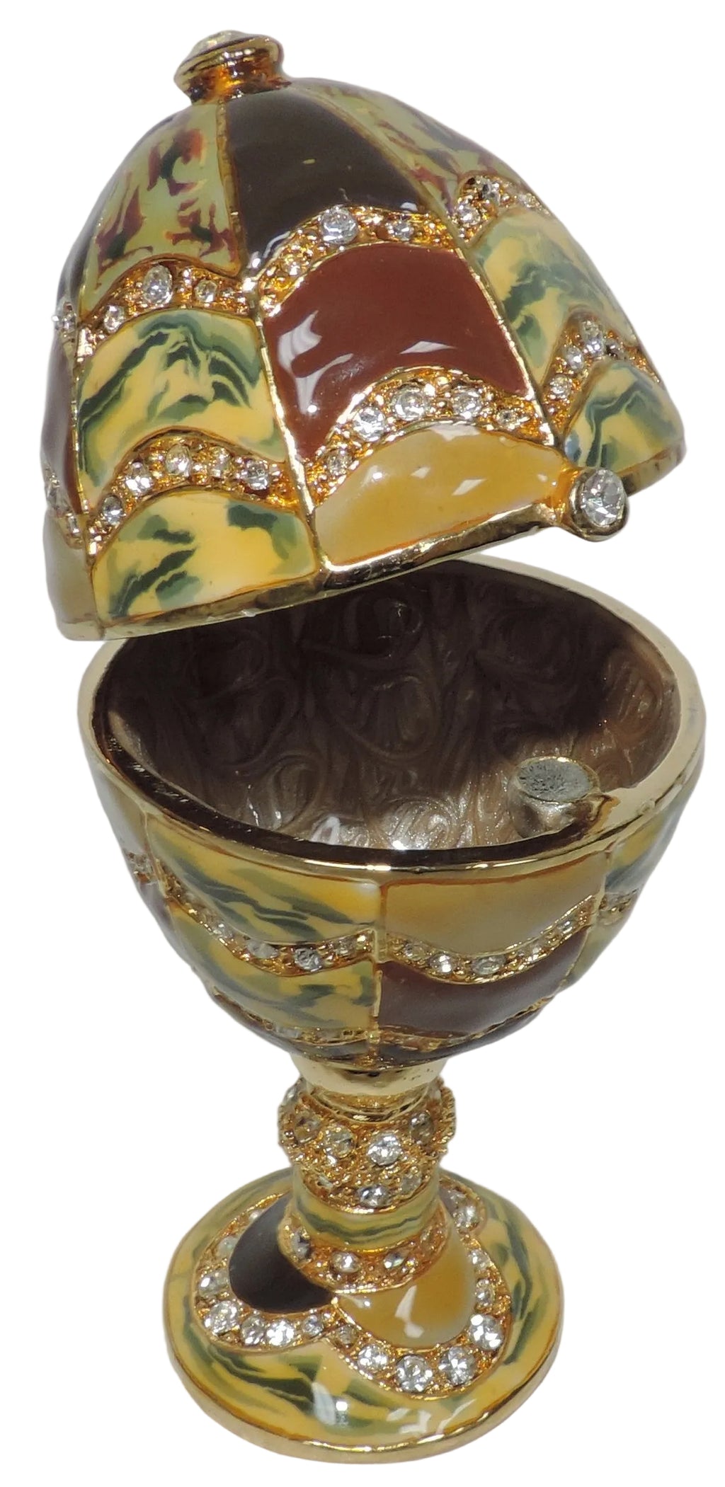Ornate Egg on Pedestal Trinket Box