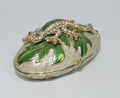 Oval Trinket Box with Crystal Encrusted Gecko
