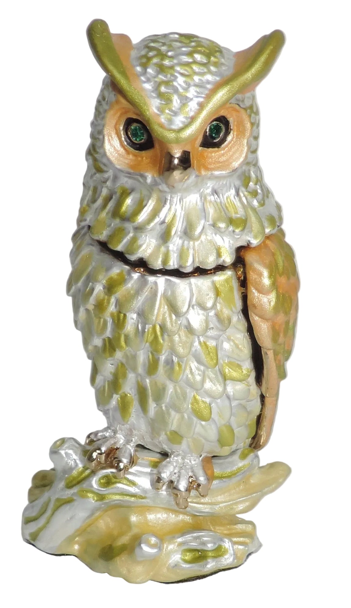 Gold and Silver Owl  Trinket Box