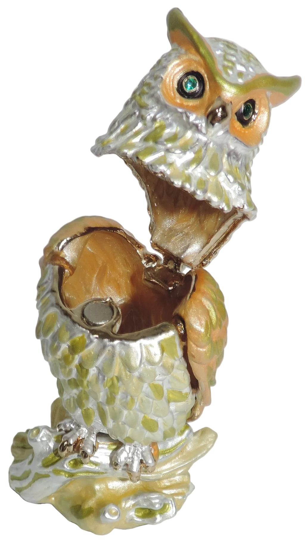 Gold and Silver Owl  Trinket Box