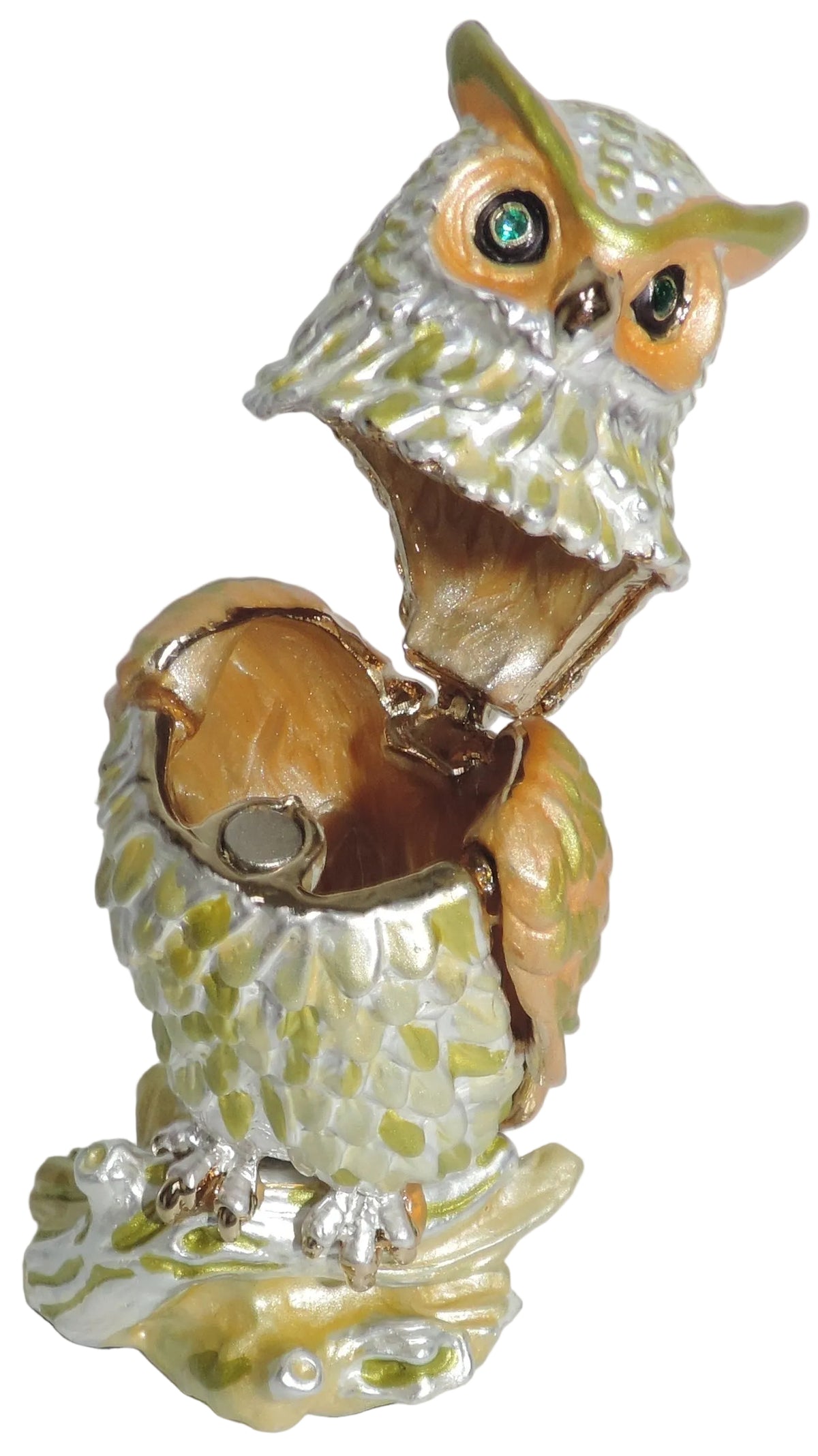 Gold and Silver Owl  Trinket Box