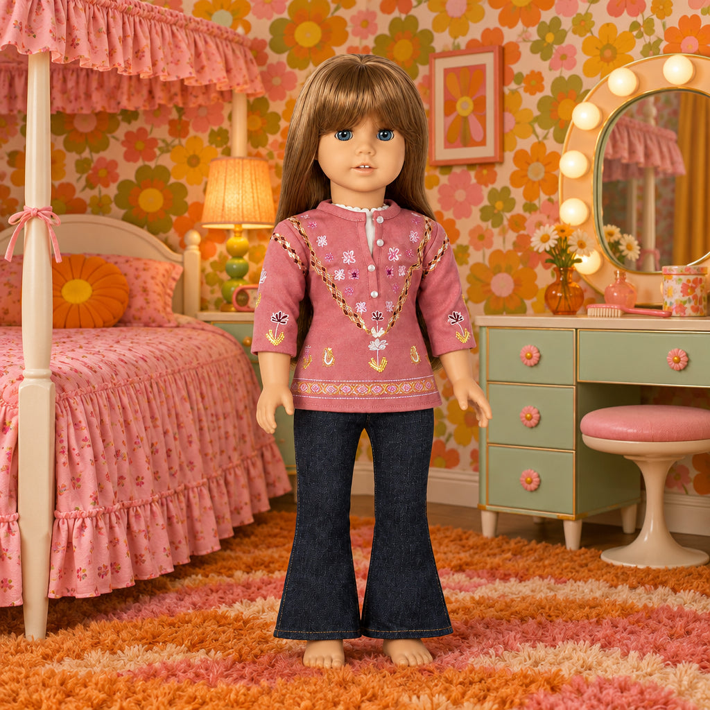 Tunic with Jeans Set | Fits Most 18" Girl Dolls | 18 Inch Doll Clothes