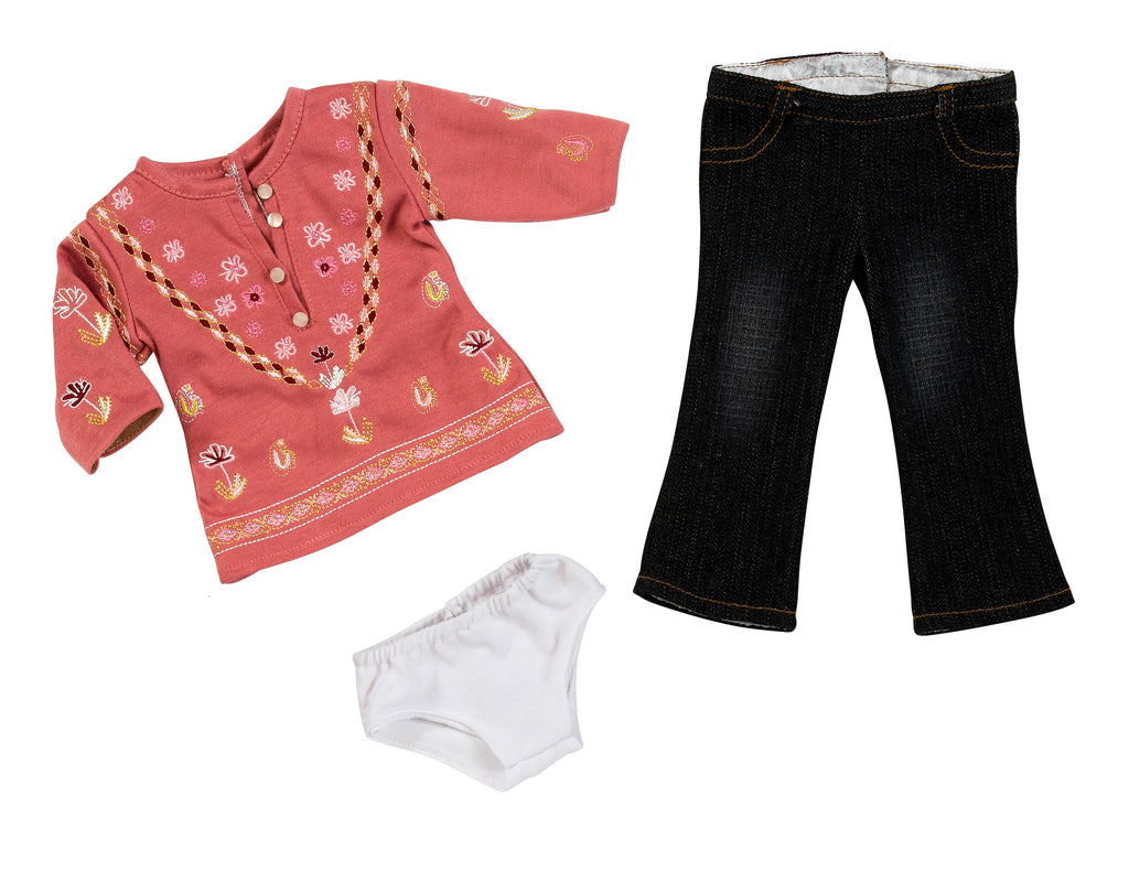 Tunic with Jeans Set | Fits Most 18" Girl Dolls | 18 Inch Doll Clothes